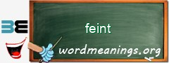 WordMeaning blackboard for feint